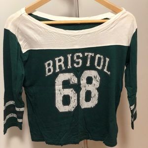 Green baseball t-shirt